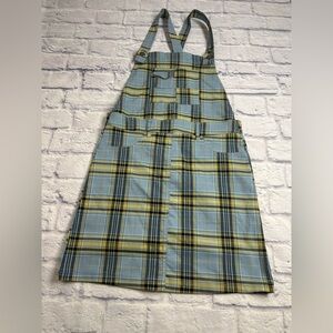 Like an Angel Blue and Yellow Plaid Overall Dress. Has Stretch! Preppy. Academia